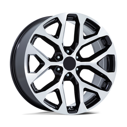 24x10 Performance Replicas PR177 Gloss Black Machined Face Wheel 6x5.5 (24mm)