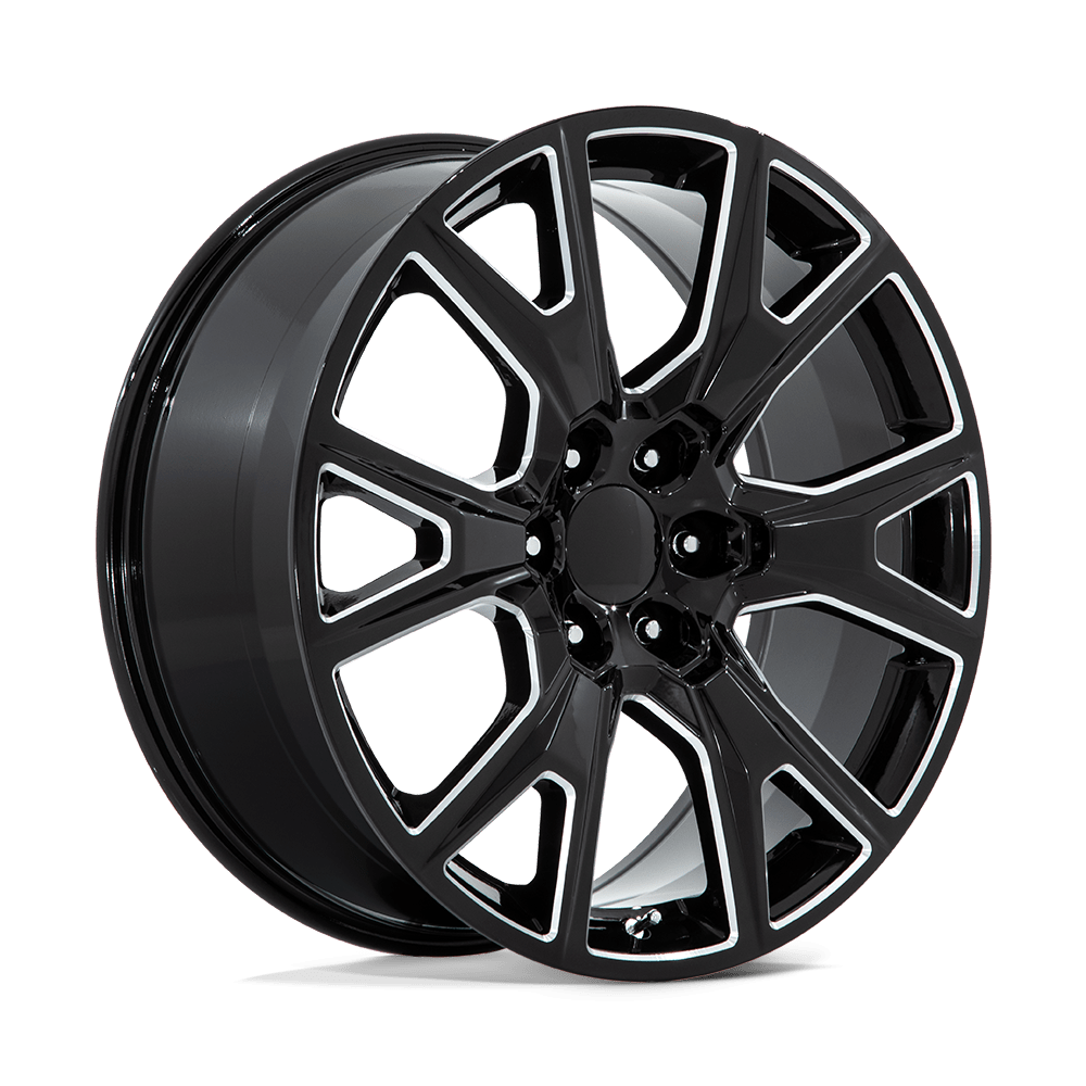 24x10 Performance Replicas PR199 Gloss Black Milled Wheel 6x5.5 (31mm)