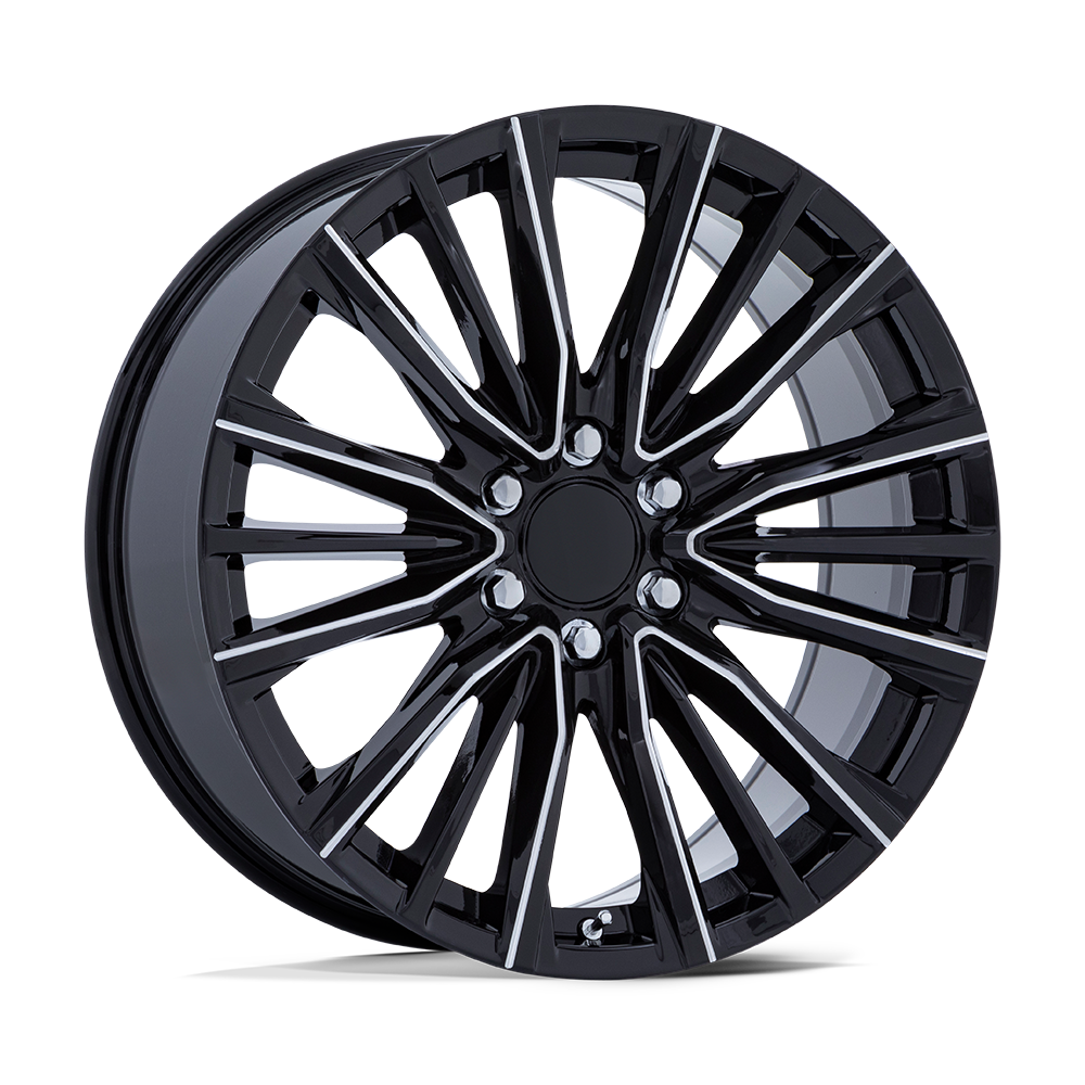 22x9 Performance Replicas PR223 Gloss Black Milled Wheel 6x5.5 (28mm)