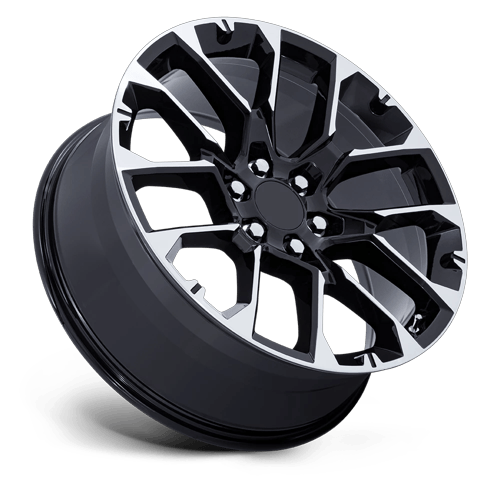 22x9 Performance Replicas PR224 Gloss Black W/ Machined Face Wheel 6x5.5 (28mm)