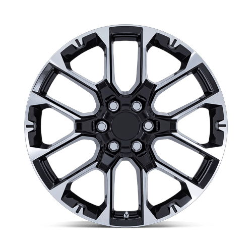 22x9 Performance Replicas PR224 Gloss Black W/ Machined Face Wheel 6x5.5 (28mm)