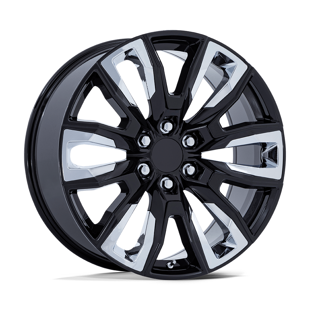 24x10 Performance Replicas PR225 Black W/ Chrome Wheel 6x5.5 (31mm)