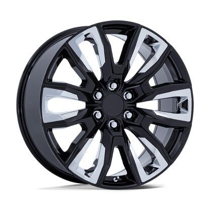24x10 Performance Replicas PR225 Black W/ Chrome Wheel 6x5.5 (31mm)