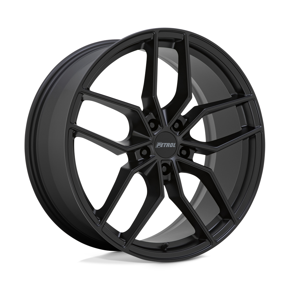 18x8 Petrol P5C MATTE BLACK Wheel 5x110 (40mm)