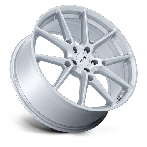 19x8 Petrol PE002 P1E Glossy Silver Wheel 5x115 (40mm)