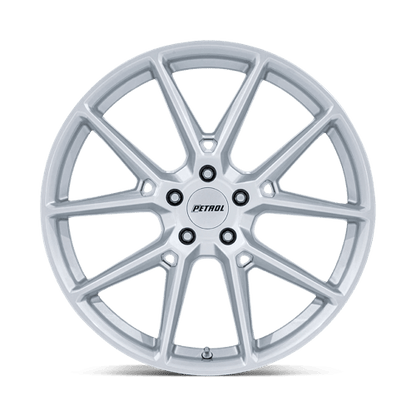 20x8.5 Petrol PE002 P1E Gloss Silver Wheel 5x4.5 (40mm)