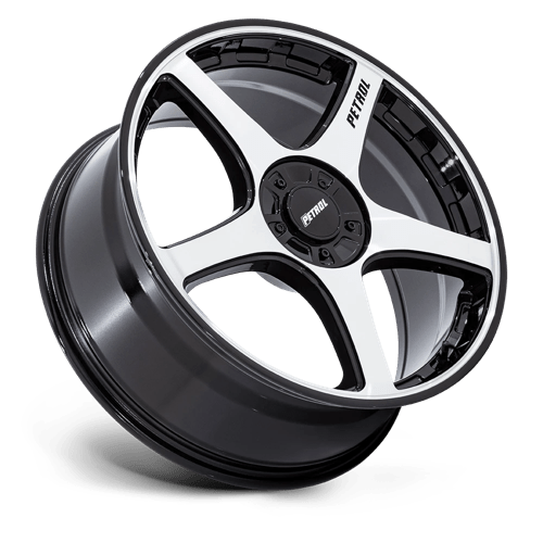 17x8 Petrol PE003 P2E Gloss Black W/ Machined Face Wheel 5x4.25/5x4.5 (40mm)