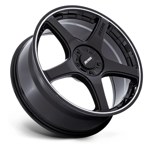 19x8 Petrol PE003 P2E Gloss Black W/ Machined Lip Wheel Blank (35mm)