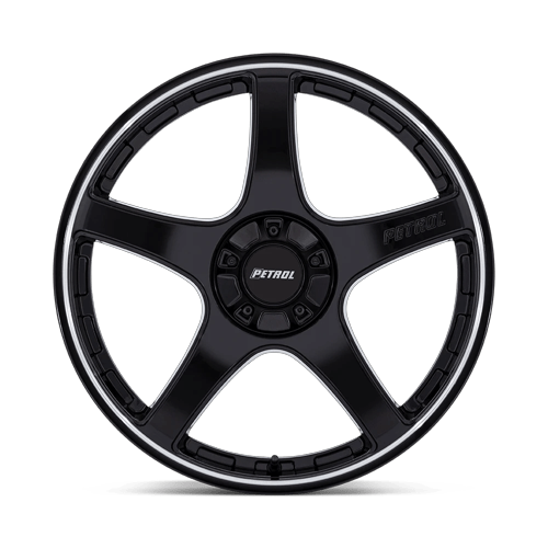 19x8 Petrol PE003 P2E Gloss Black W/ Machined Lip Wheel 5x4.25/5x4.5 (40mm)