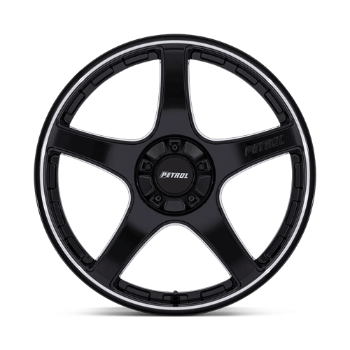 18x8 Petrol PE003 P2E Gloss Black W/ Machined Lip Wheel Blank (35mm)