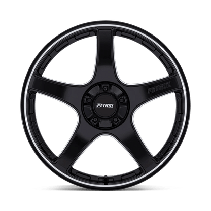 18x8 Petrol PE003 P2E Gloss Black W/ Machined Lip Wheel Blank (35mm)