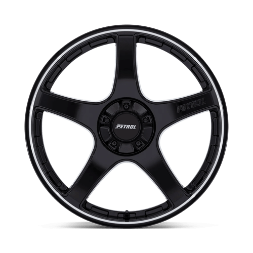 17x8 Petrol PE003 P2E Gloss Black W/ Machined Lip Wheel 5x100/5x120 (35mm)