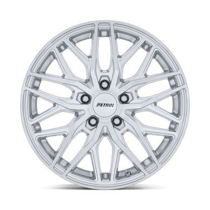 18x8 Petrol PE004 P3E Machined Brushed Glossy Silver Wheel 5x112 (40mm)
