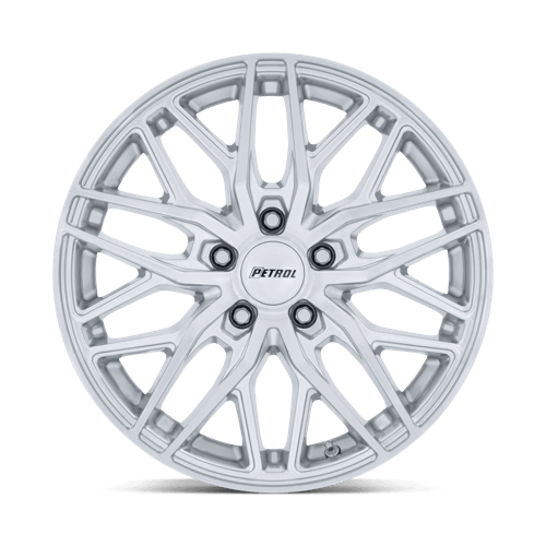 19x8.5 Petrol PE004 P3E Machined Brushed Glossy Silver Wheel 5x112 (40mm)