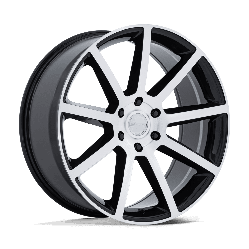 22x9.5 Petrol PE007 P6E Glossy Black W/ Machined Face Wheel 6x135 (30mm)