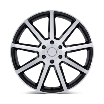 20x9.5 Petrol PE007 P6E Glossy Black W/ Machined Face Wheel 6x5.5 (25mm)