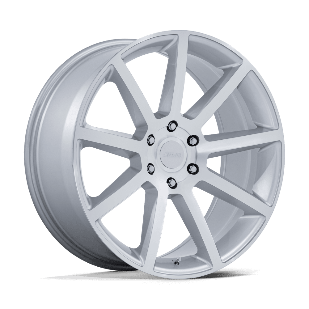 22x9.5 Petrol PE007 P6E Glossy Silver W/ Machined Face Wheel 6x5.5 (25mm)