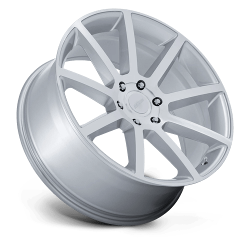 20x9.5 Petrol PE007 P6E Glossy Silver W/ Machined Face Wheel 6x5.5 (25mm)