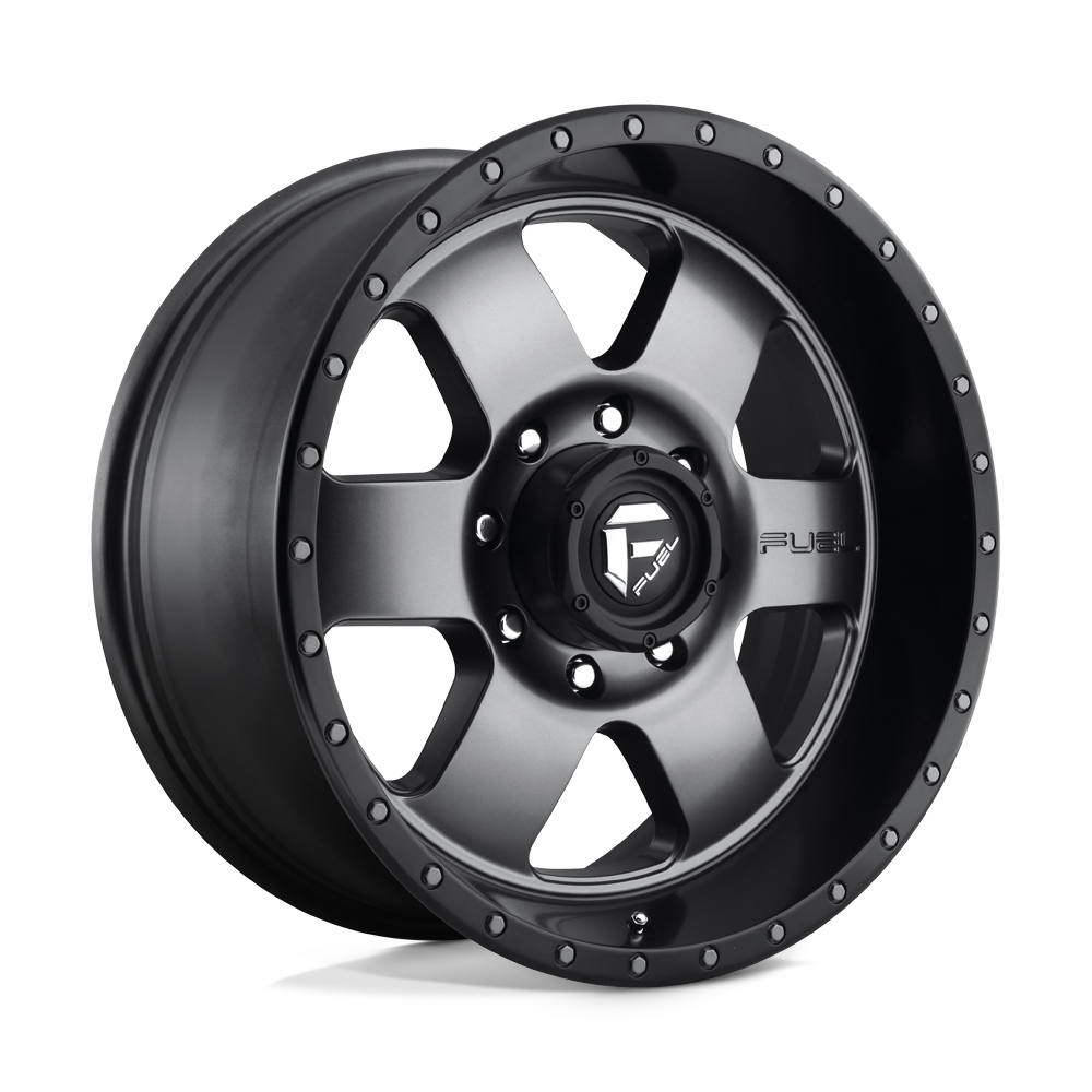 20x9 Fuel D619 PODIUM MATTE GUN METAL BLACK BEAD RING Wheel 8x6.5 (1mm)