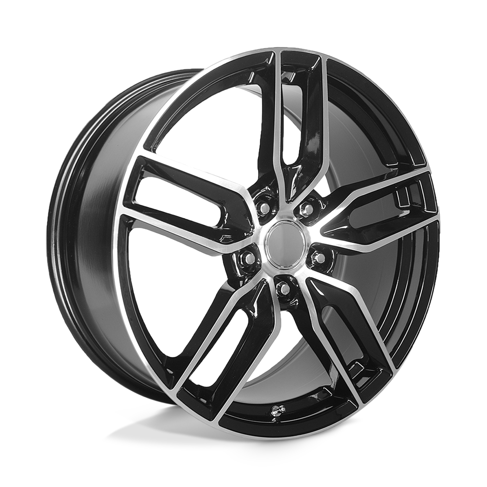 19x8.5 Performance Replicas 160BM Gloss Black Mach Spokes Wheel 5x4.75 (56mm)