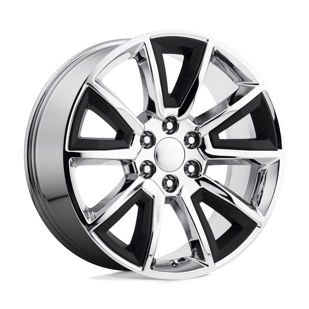 22x9 Performance Replicas 168CM Chrome w/Matte Black Accents Wheel 6x5.5 (24mm)
