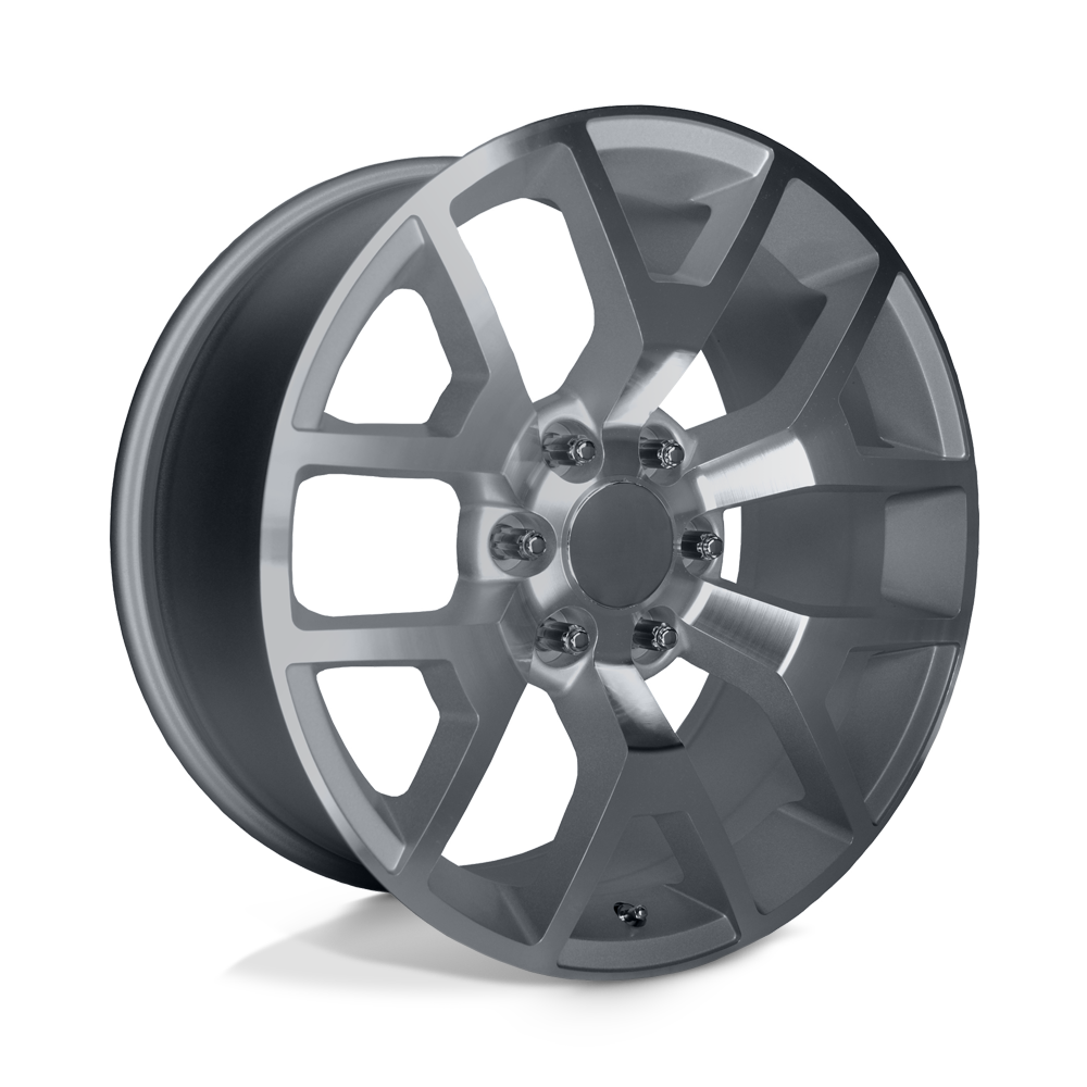 20x9 Performance Replicas 169S Silver/Mach Spokes and Lip Wheel 6x5.5 (27mm)
