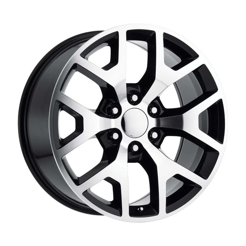 20x9 Performance Replicas 169BM Gloss Black/Mach Face and Lip Wheel 6x5.5 (27mm)