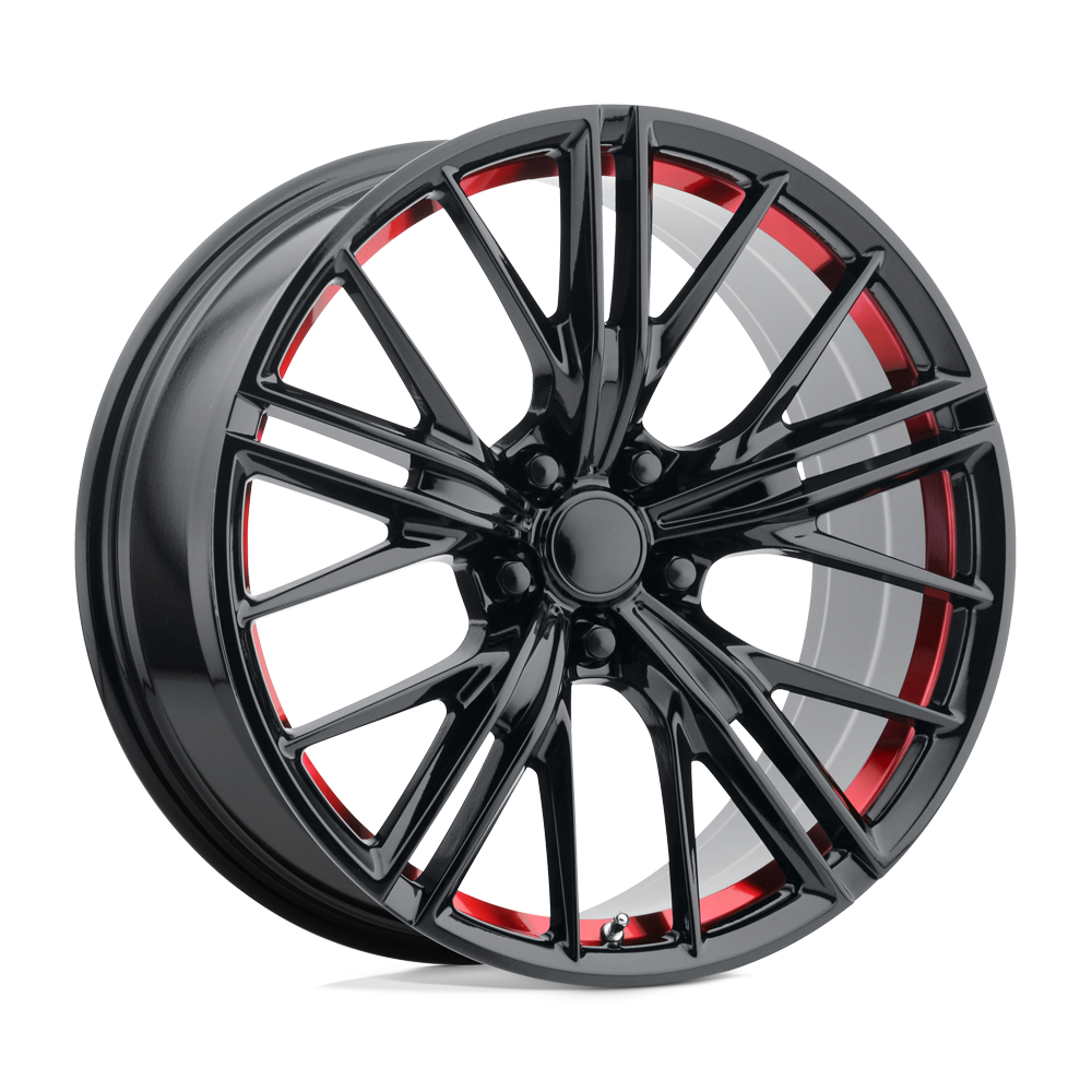 20x10 Performance Replicas PR194 Gloss Black Red Machined Wheel 5x120 (23mm)