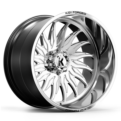 26x12 KG1 KC015 Phoenix Polished RIGHT DIRECTIONAL FORGED Wheel 6x5.5 (-44mm)