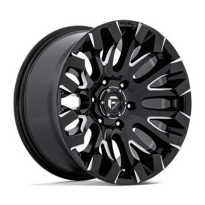 18x9 Fuel D828 Quake Gloss Black Milled Wheel 6x135 (1mm)