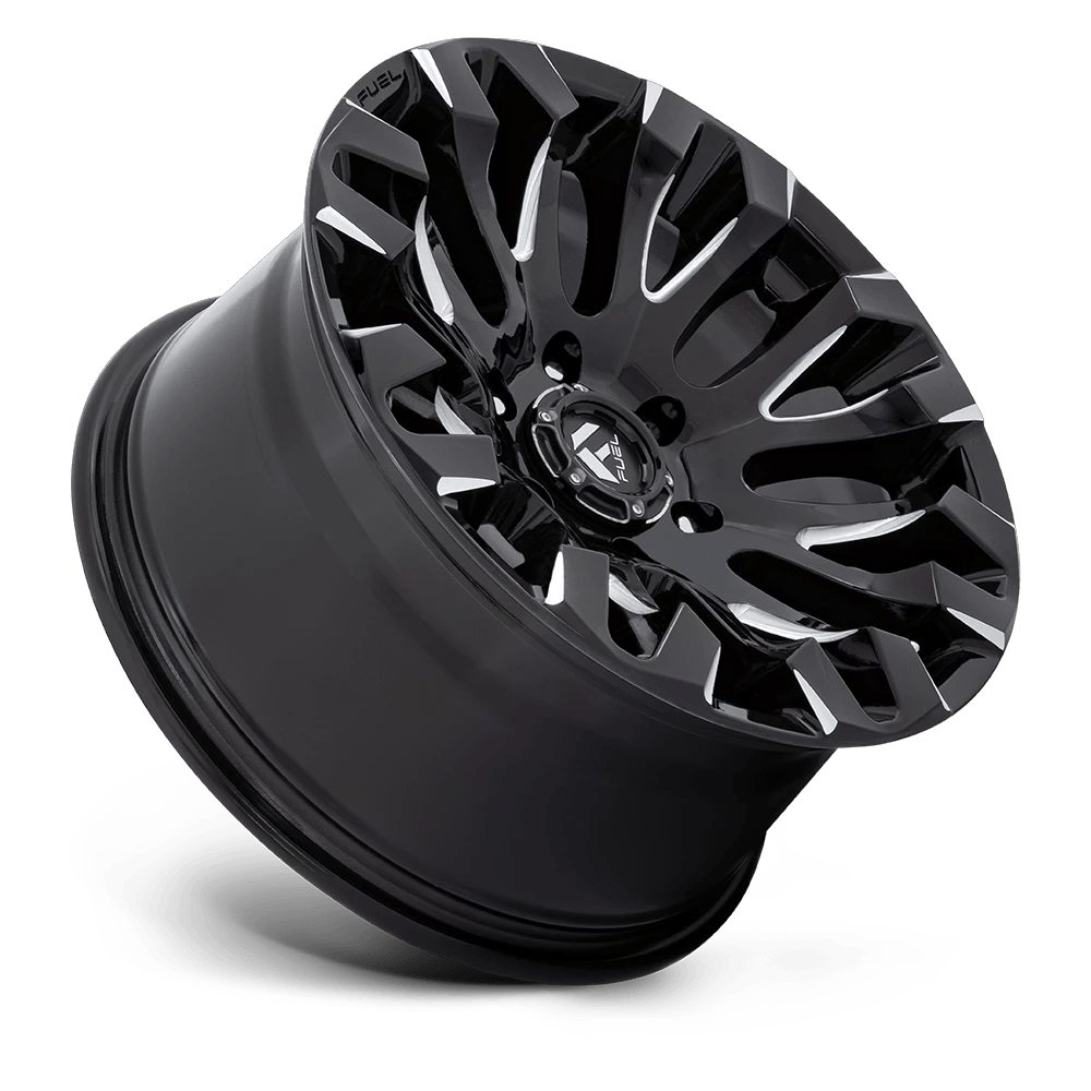 18x9 Fuel D828 Quake Gloss Black Milled Wheel 6x135 (1mm)