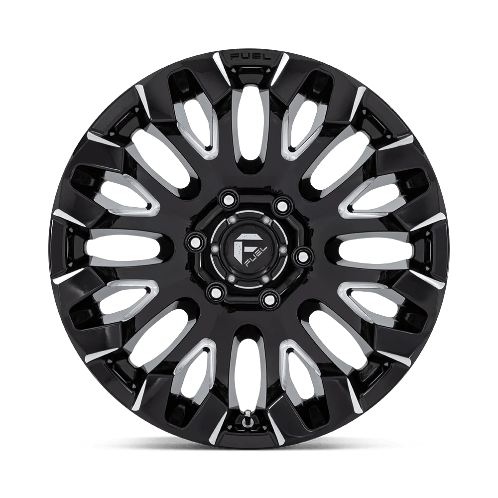 18x9 Fuel D828 Quake Gloss Black Milled Wheel 6x135 (1mm)