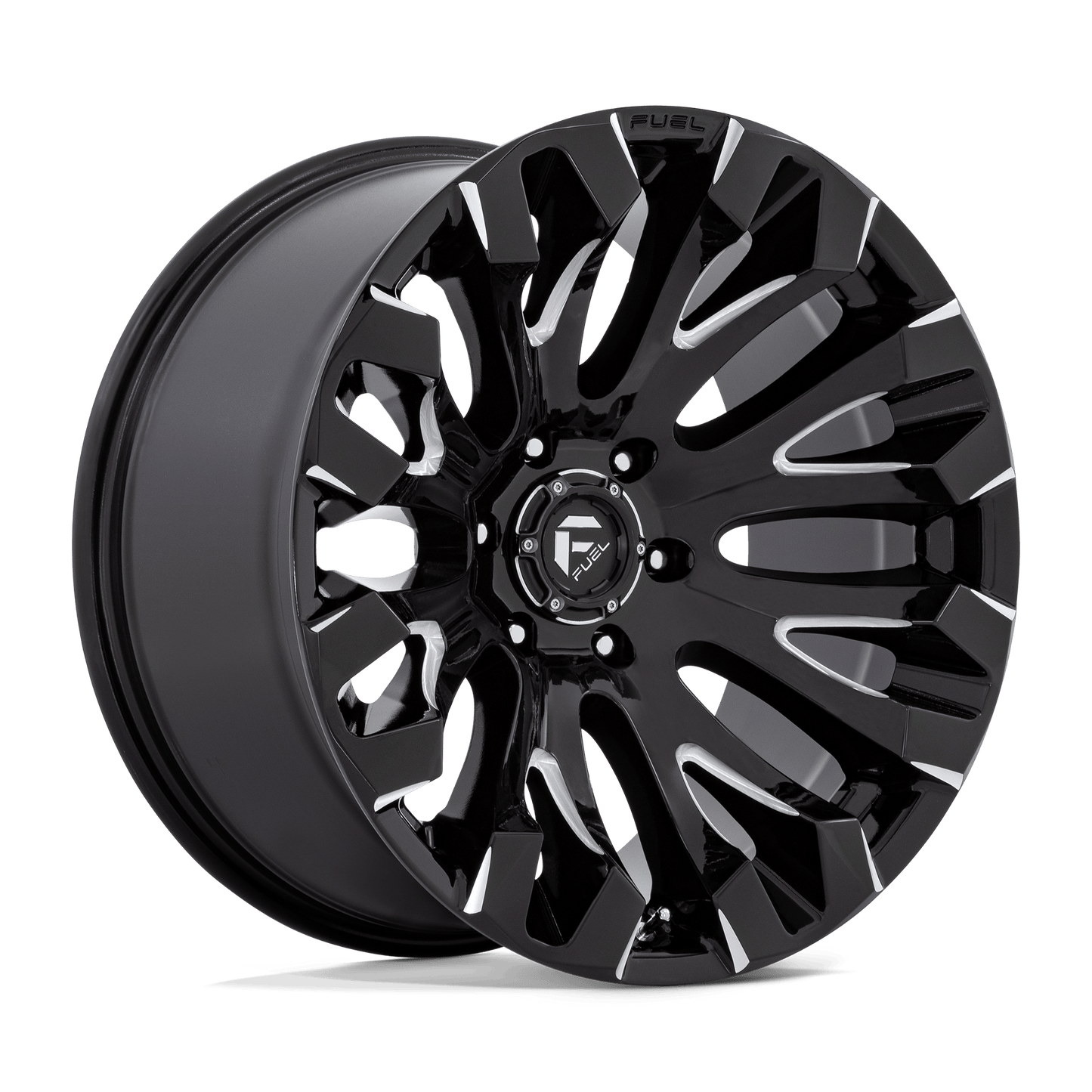 18x9 Fuel D828 Quake Gloss Black Milled Wheel 5x5 (1mm)