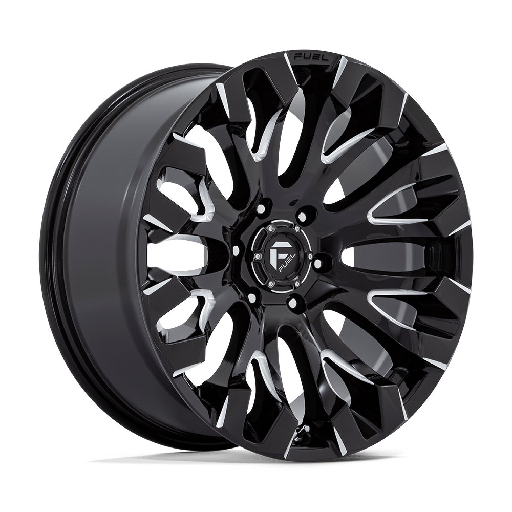 20x9 Fuel D828 Quake Gloss Black Milled Wheel 6x135 (1mm)