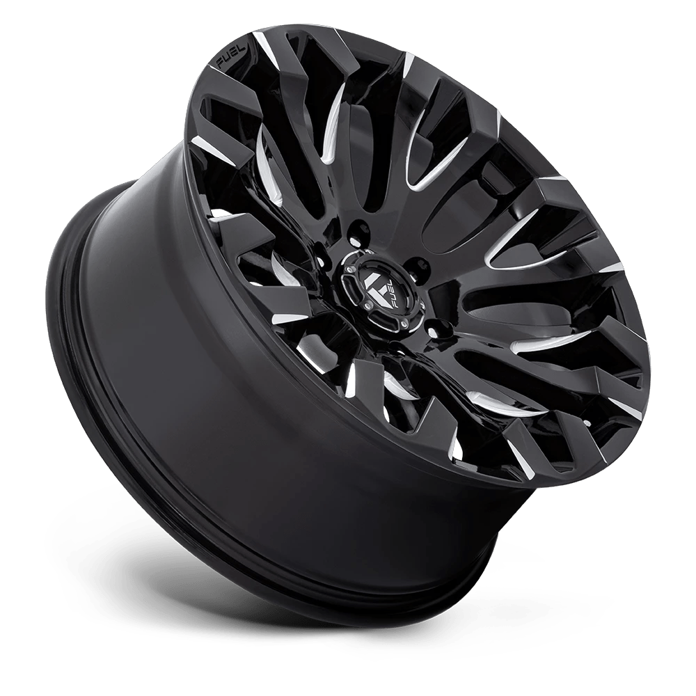 20x9 Fuel D828 Quake Gloss Black Milled Wheel 6x135 (1mm)