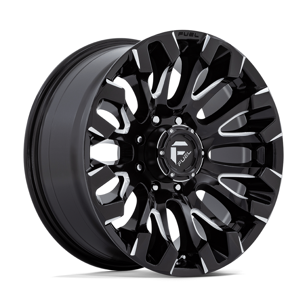 20x9 Fuel D828 Quake Gloss Black Milled Wheel 8x170 (1mm)