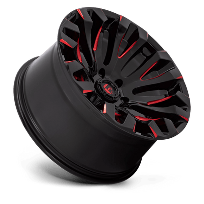 20x9 Fuel Off-Road D829 Quake Gloss Black Milled Red Tint Wheel 5x5.5 (1mm)