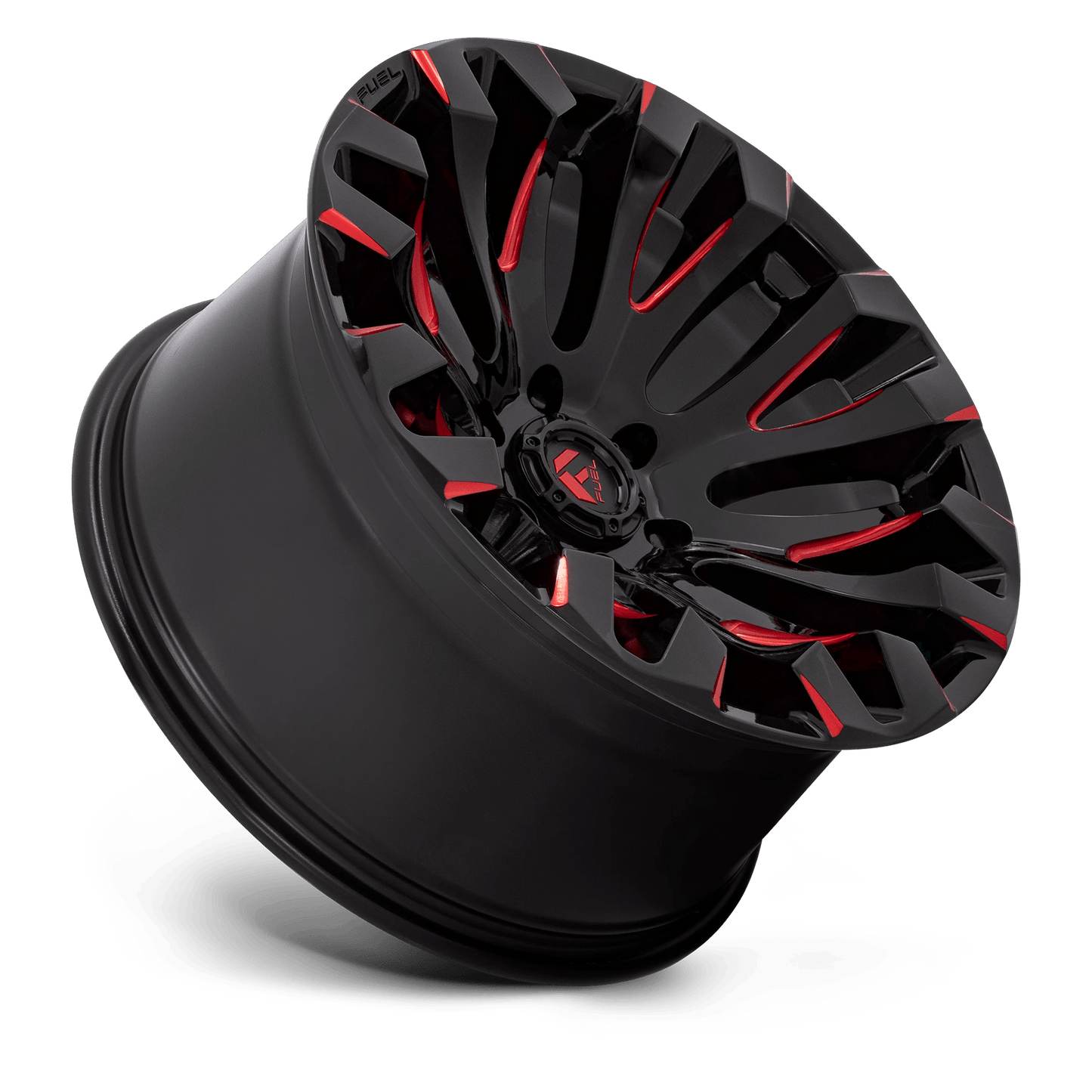 20x10 Fuel D829 Quake Gloss Black Milled Red Tint Wheel 5x5.5 (-18mm)