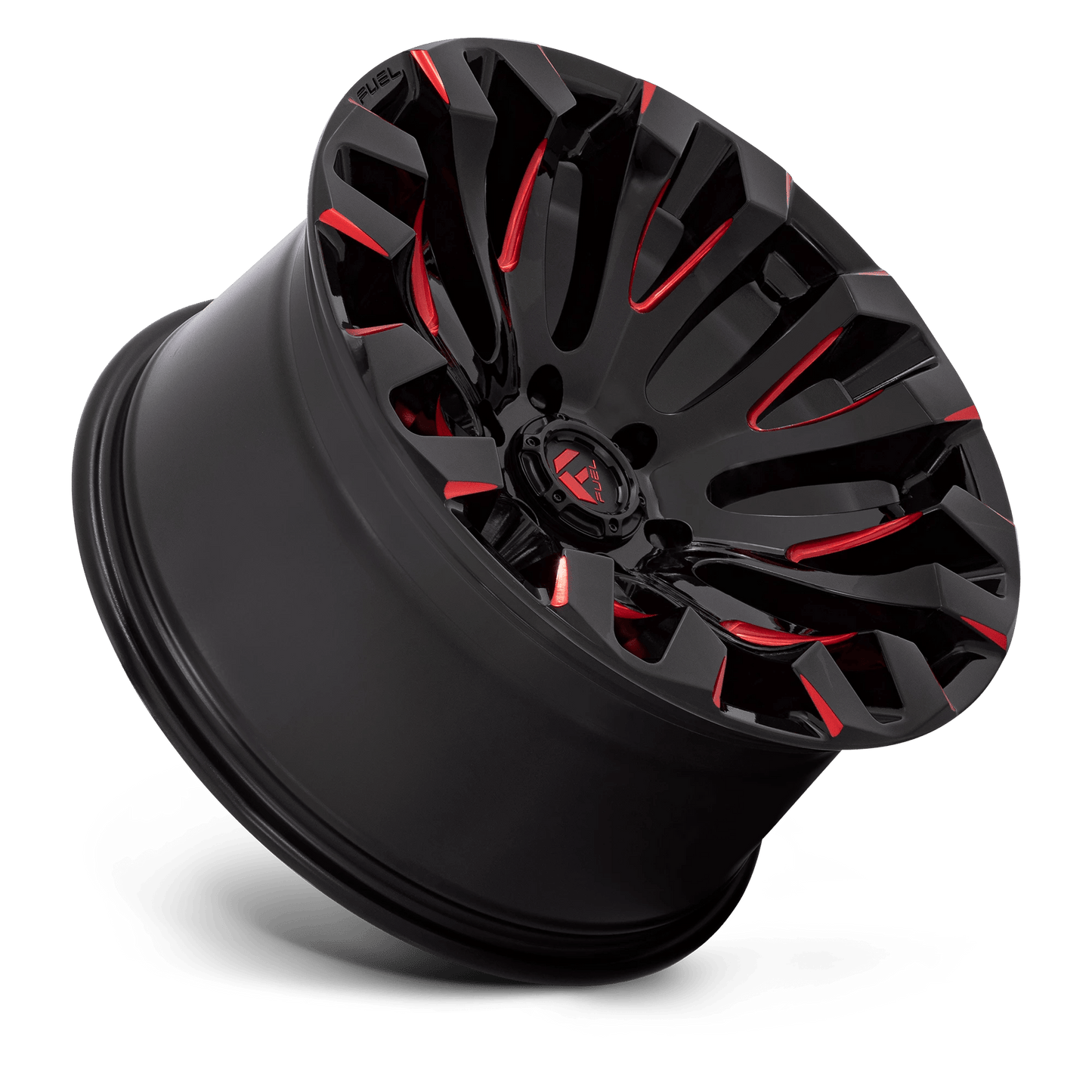 18x9 Fuel D829 Quake Gloss Black Milled Red Tint Wheel 5x4.5 (1mm)