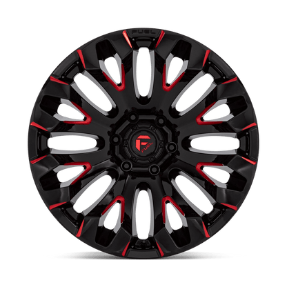 20x10 Fuel D829 Quake Gloss Black Milled Red Tint Wheel 5x5.5 (-18mm)