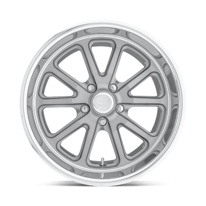 18x7 US Mags U111 Rambler Textured Gray W/ Diamond Cut Lip Wheel 5x4.5 (1mm)