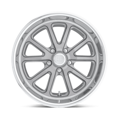 18x7 US Mags U111 Rambler Textured Gray W/ Diamond Cut Lip Wheel 5x5 (1mm)
