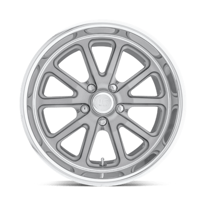 18x7 US Mags U111 Rambler Textured Gray W/ Diamond Cut Lip Wheel 5x4.75 (1mm)