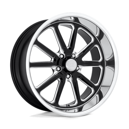 18x7 US Mags U117 Rambler Gloss Black Milled Wheel 5x4.75 (1mm)