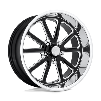 18x7 US Mags U117 Rambler Gloss Black Milled Wheel 5x4.75 (1mm)