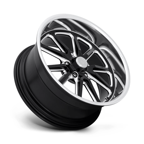 18x7 US Mags U117 Rambler Gloss Black Milled Wheel 5x4.75 (1mm)
