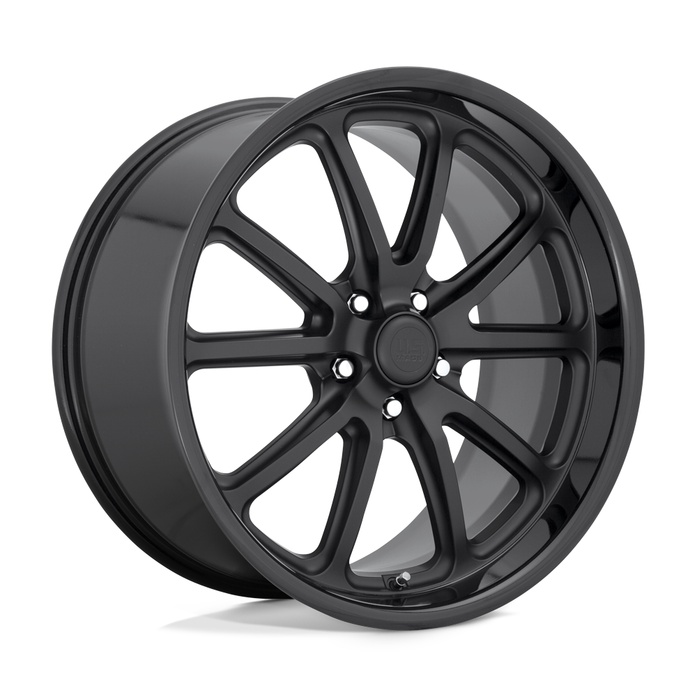 18x8 US Mags U123 RAMBLER GLOSS BLACK MATTE BLACK Wheel 5x5 (1mm)