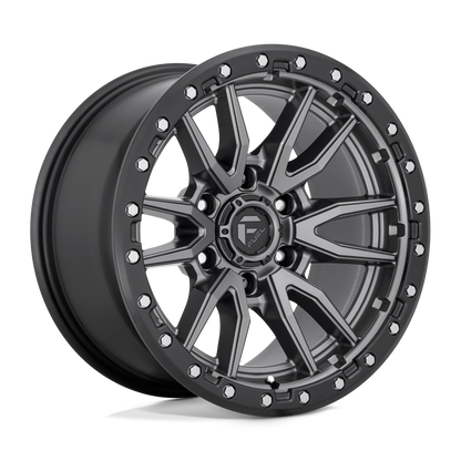 22x9 Fuel Off-Road D680 Rebel Matte Gunmetal Black Bead Ring Wheel 6x5.5 (20mm)