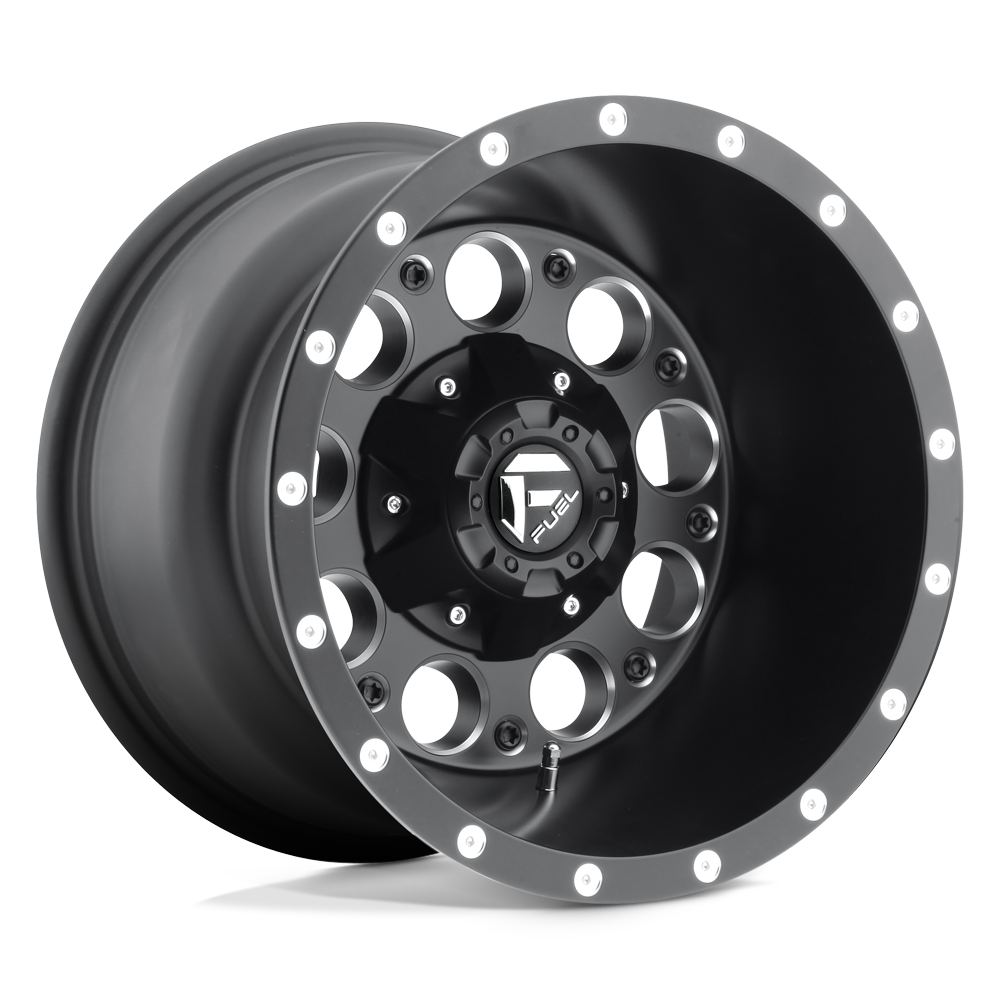 15x10 Fuel D525 Revolver Matte Black & Milled Wheel 6x5.5 (-43mm)