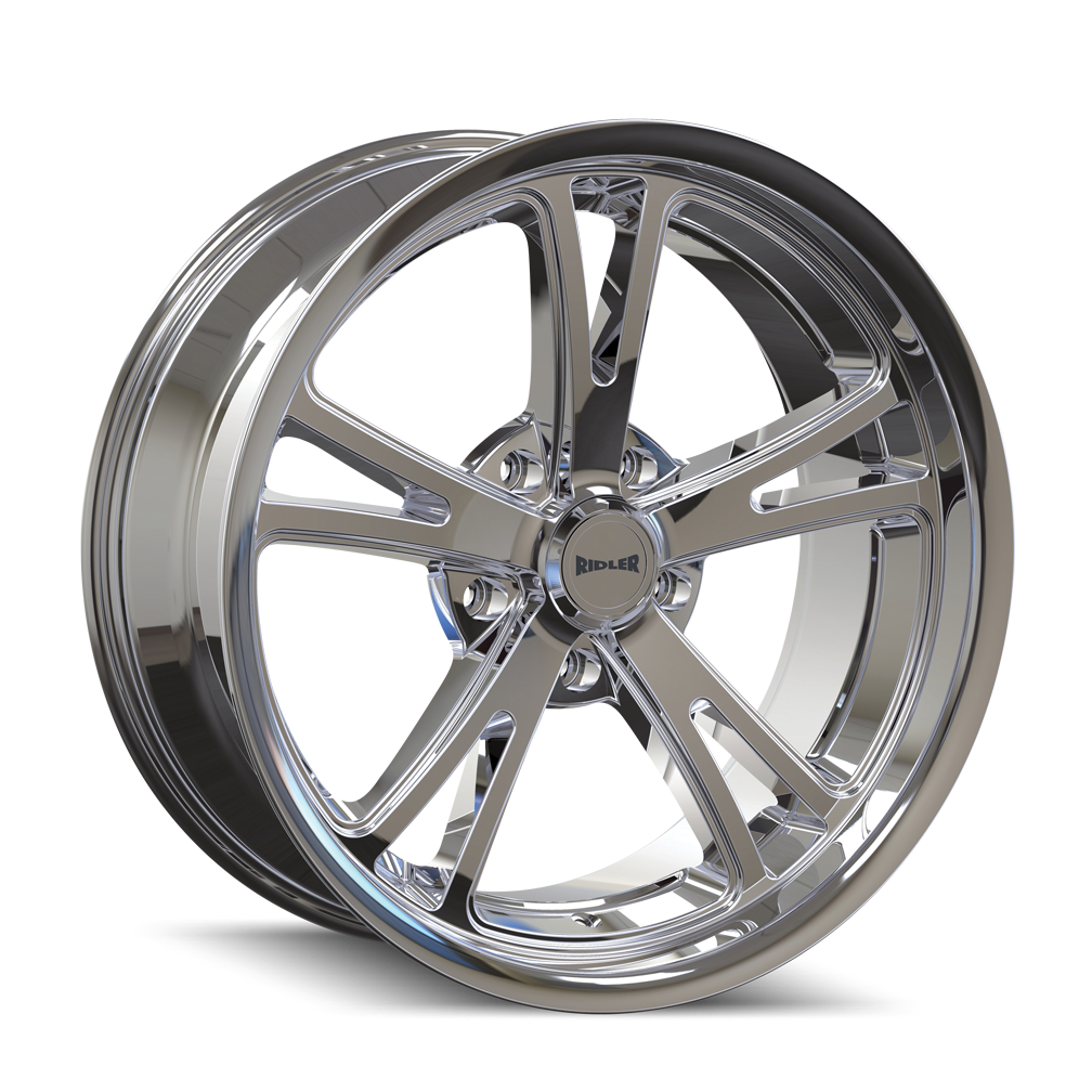 18x9.5 Ridler 606 Chrome Wheel 5x4.5 (0mm)